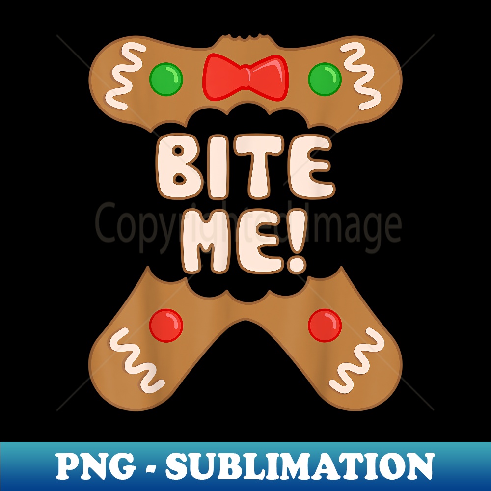 Funny Gingerbread Man Bite Me Christmas Cookie Costume PJ - - Inspire