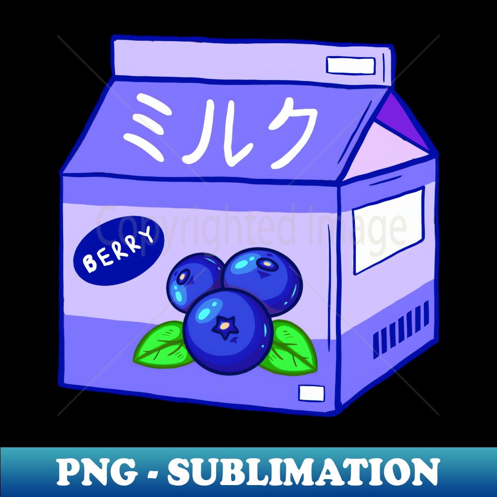 Blueberry Milk - Aesthetic Sublimation Digital File - Bold & | Inspire ...