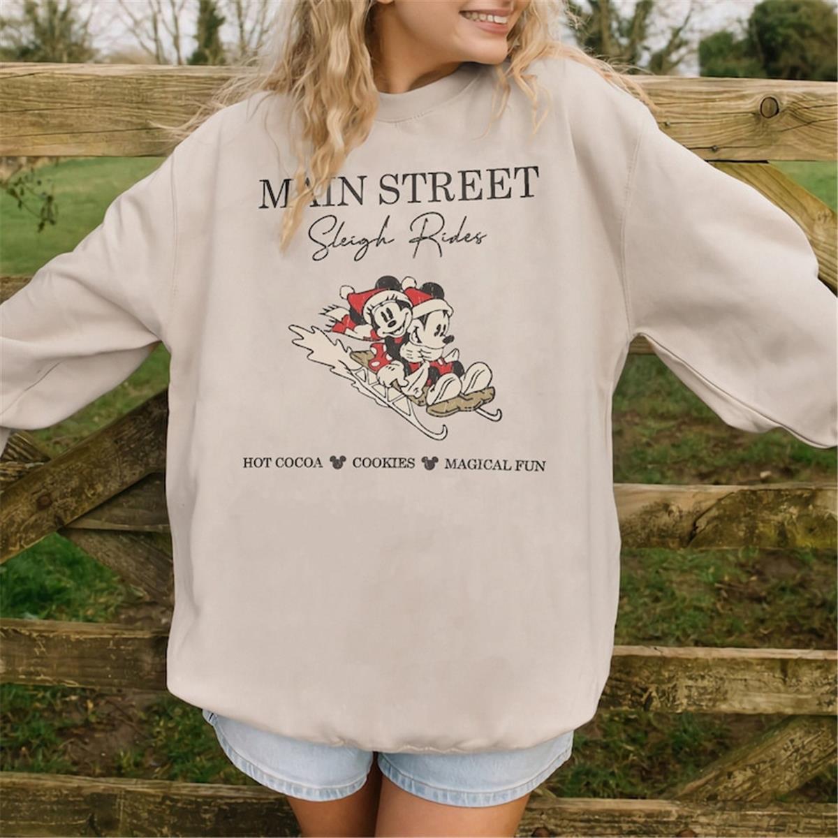 Vintage Main Street Sleigh Rides Shirt, Mickey and Friends S | Inspire ...