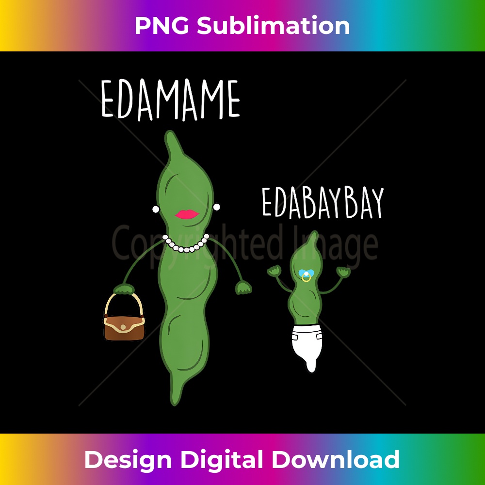 EDAMAME, EDABAYBAY Cute Mom & Baby soybeans pun Deluxe P Inspire
