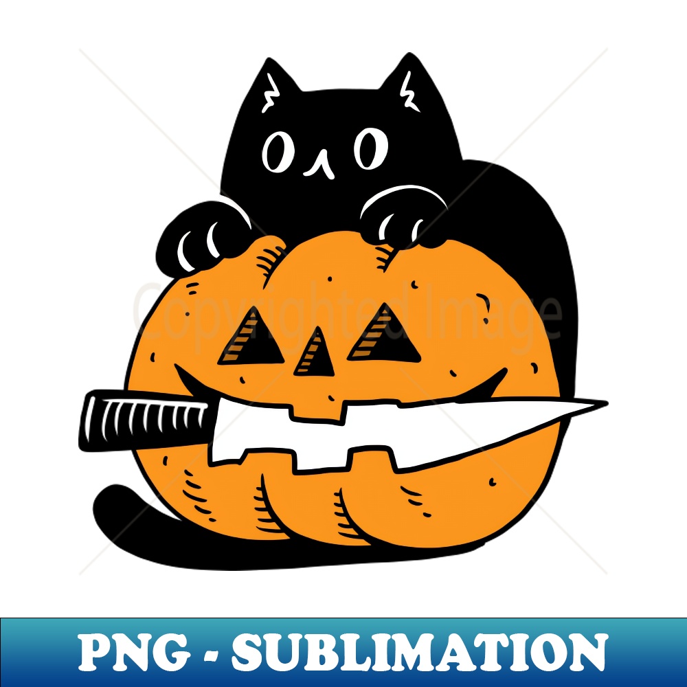 Black cat Jack o Lantern - Digital Sublimation Download File | Inspire ...