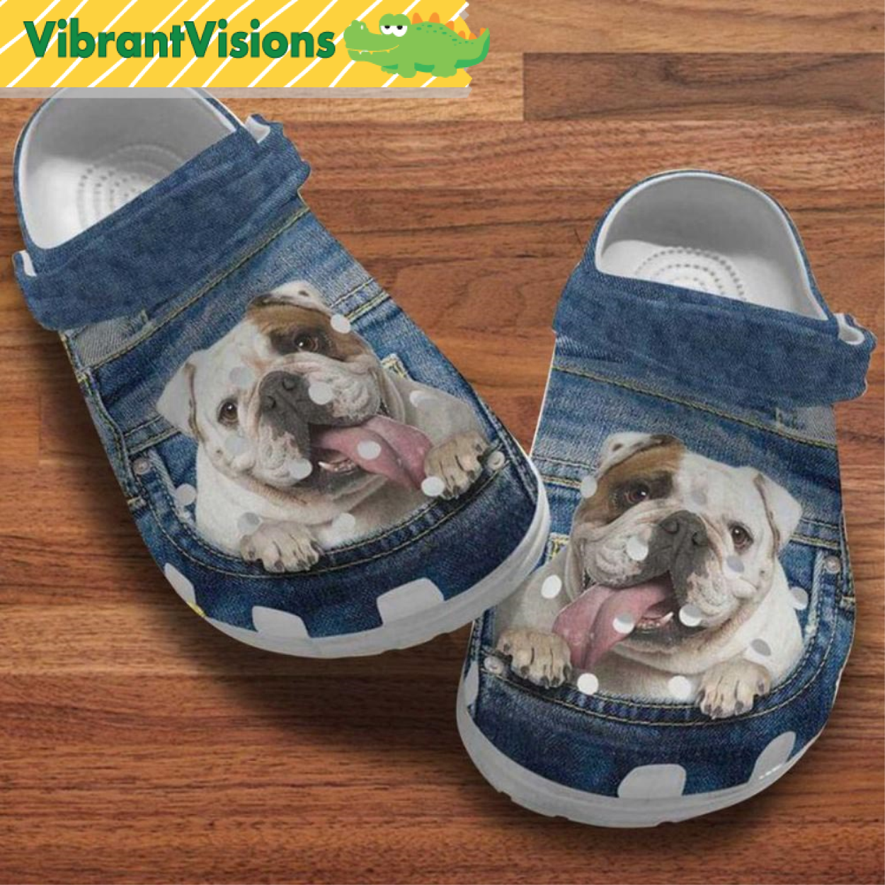 Bulldog Puppy Jeans Dog Crocs | Inspire Uplift