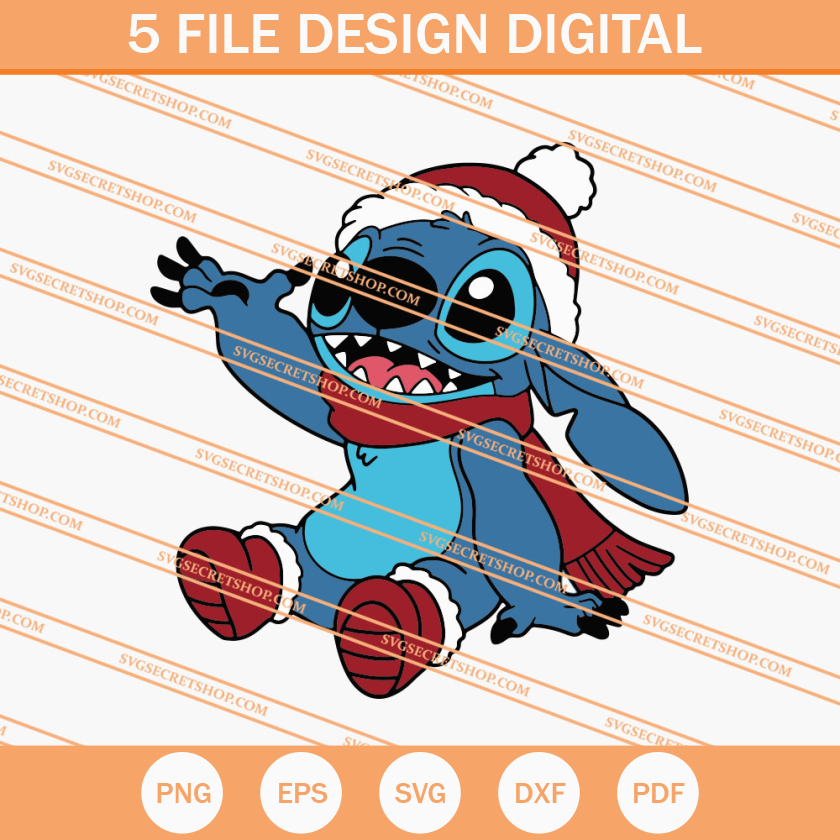 Christmas Stitch SVG, Stitch SVG, Christmas SVG, Disney SVG - Inspire