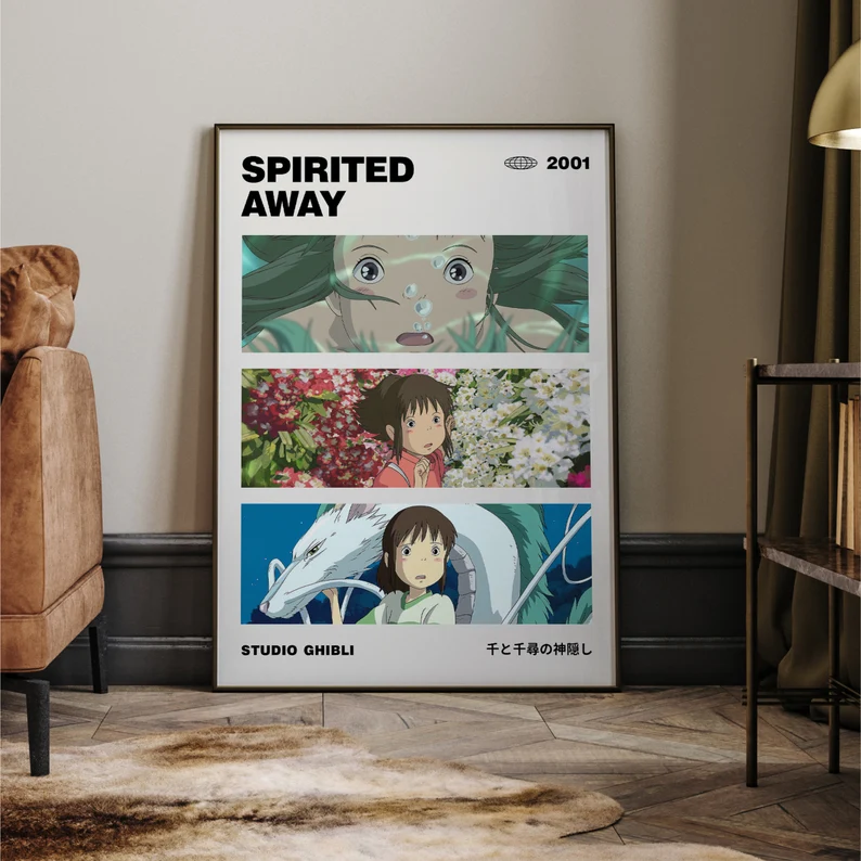 Spirited Away Poster Studio Ghibli Decor Anime Wall Art Aest Inspire