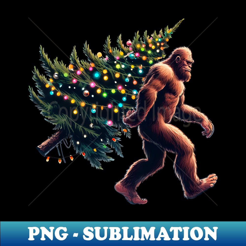 Bigfoot Christmas Carrying Lighted Tree On His Back Stylis Inspire