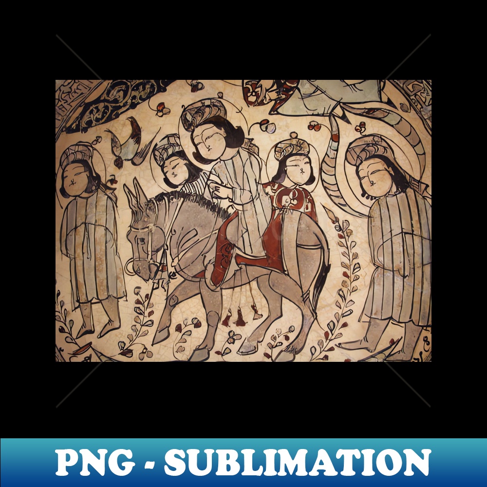 Medieval Islamic Art - from an ancient pottery - Retro PNG S - Inspire