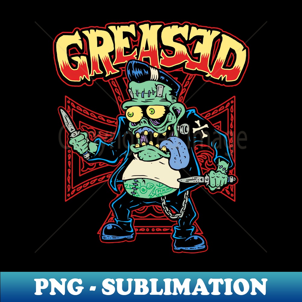 Greased Monster Fink Greaser - PNG Transparent Sublimation D | Inspire ...