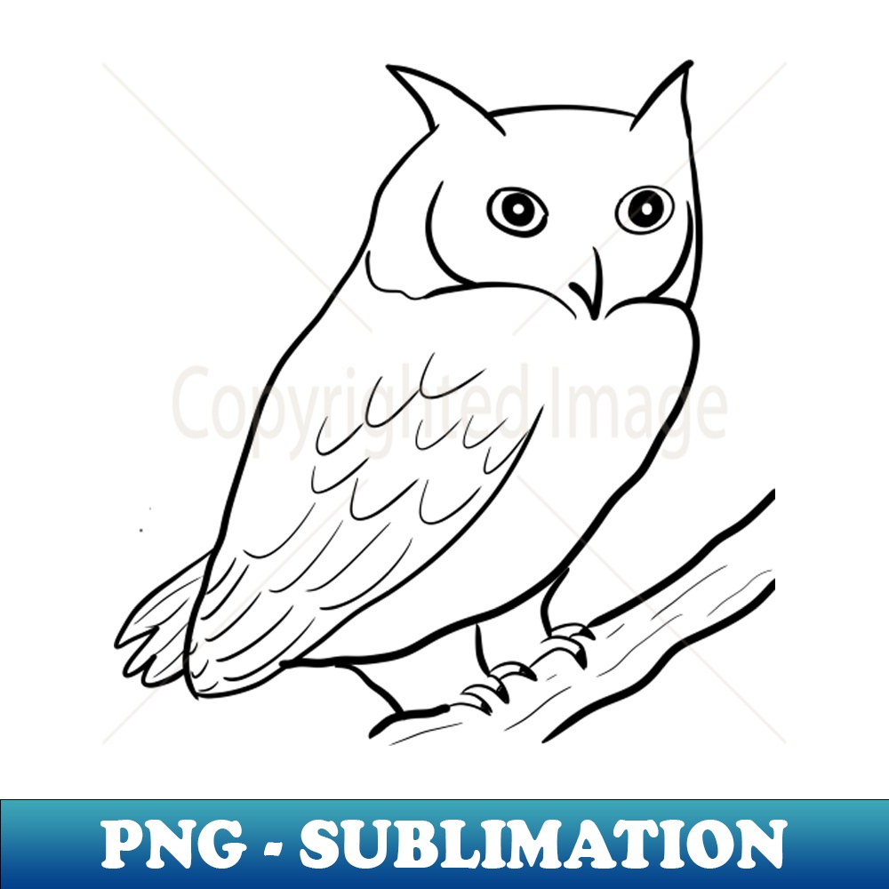 Stick figure owl PNG Transparent Sublimation Design Stun Inspire