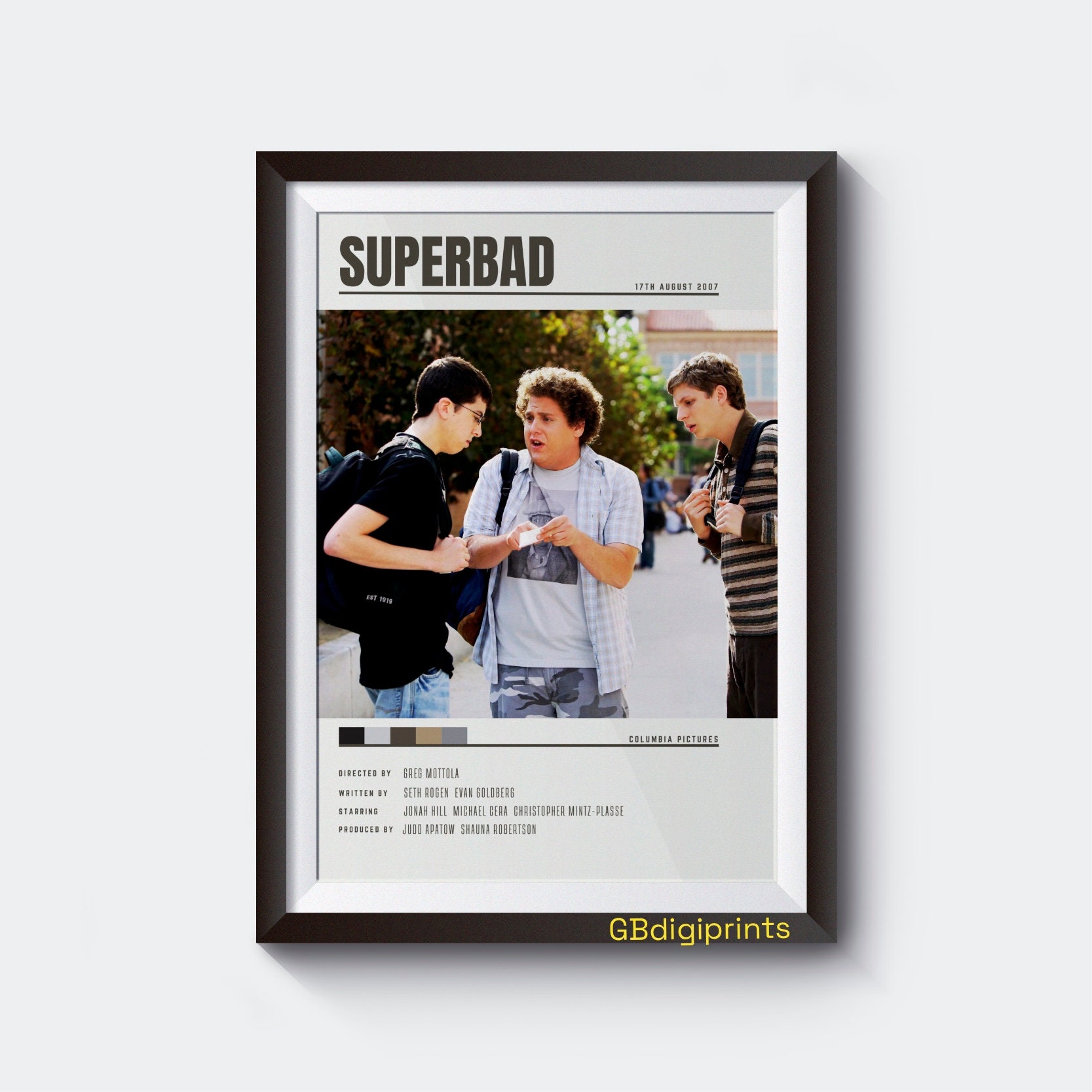 SUPERBAD Movie Poster Digital Download Gift Idea Minimal Inspire superbad-movie-poster-digital-download-gift-idea-minimal-inspire