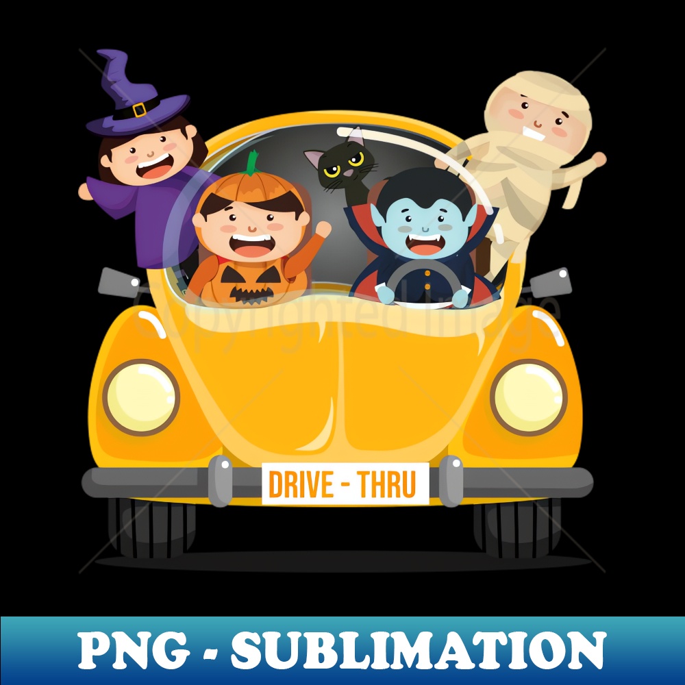 Halloween Kids DriveThru Modern Sublimation PNG File De Inspire