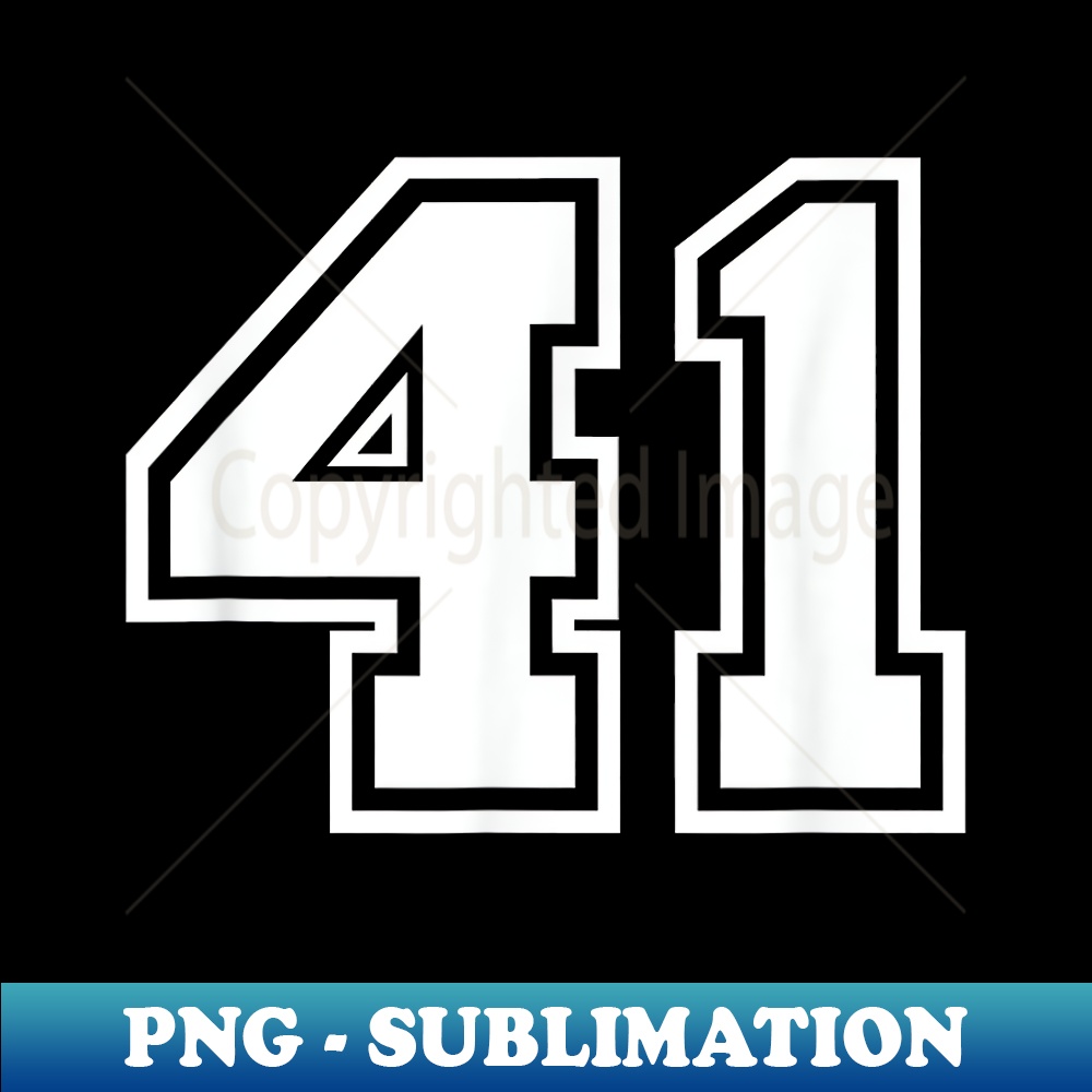 Team Jersey Number #41 Sports - PNG Transparent Sublimation | Inspire ...