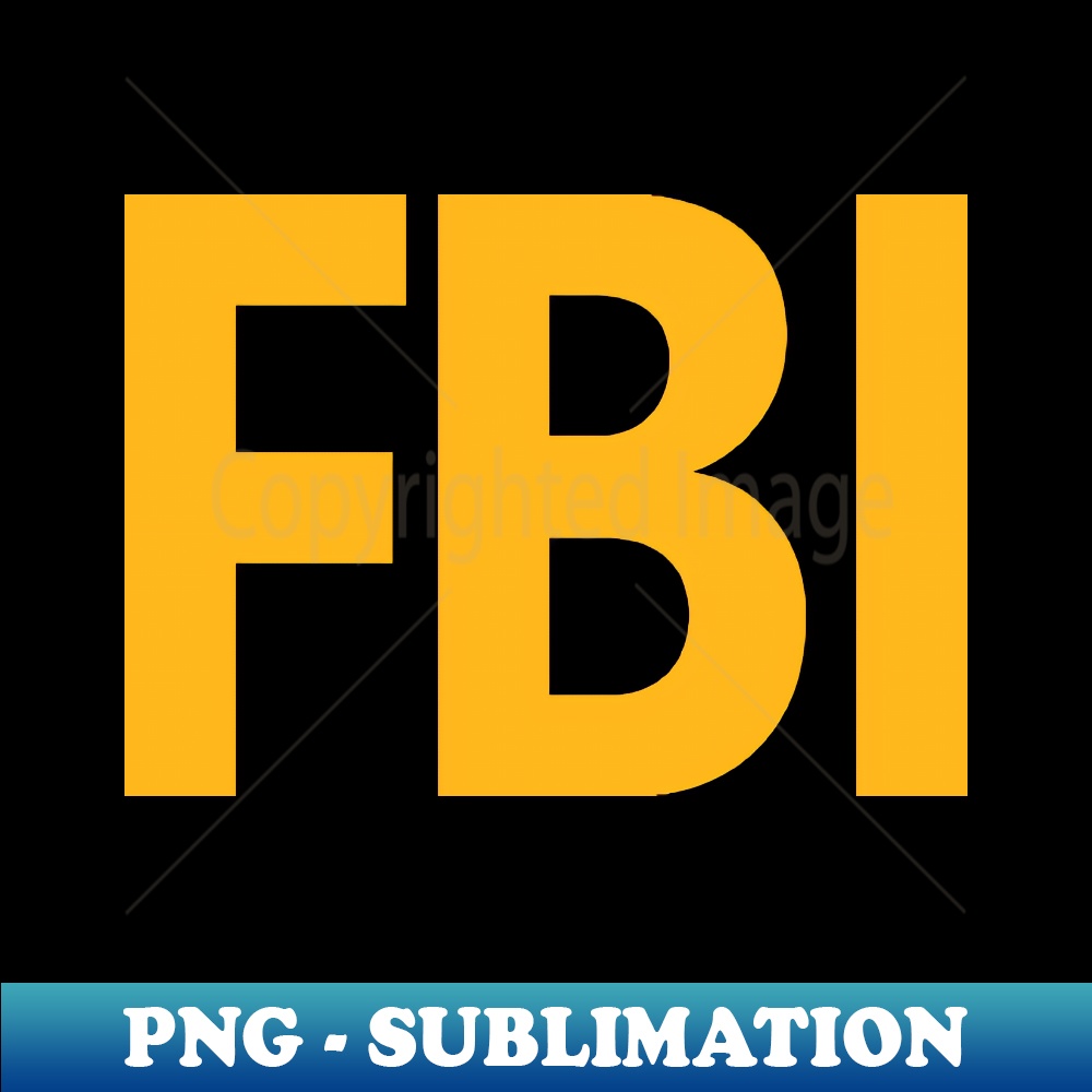 FBI Shirt Front Print Gold - High-Resolution PNG Sublimation | Inspire ...