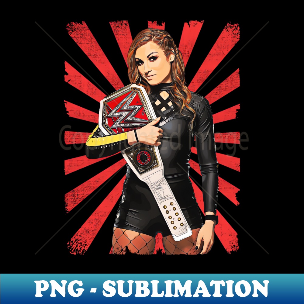 Becky Lynch Wrestling Vintage Fan Art - Signature Sublimatio - Inspire