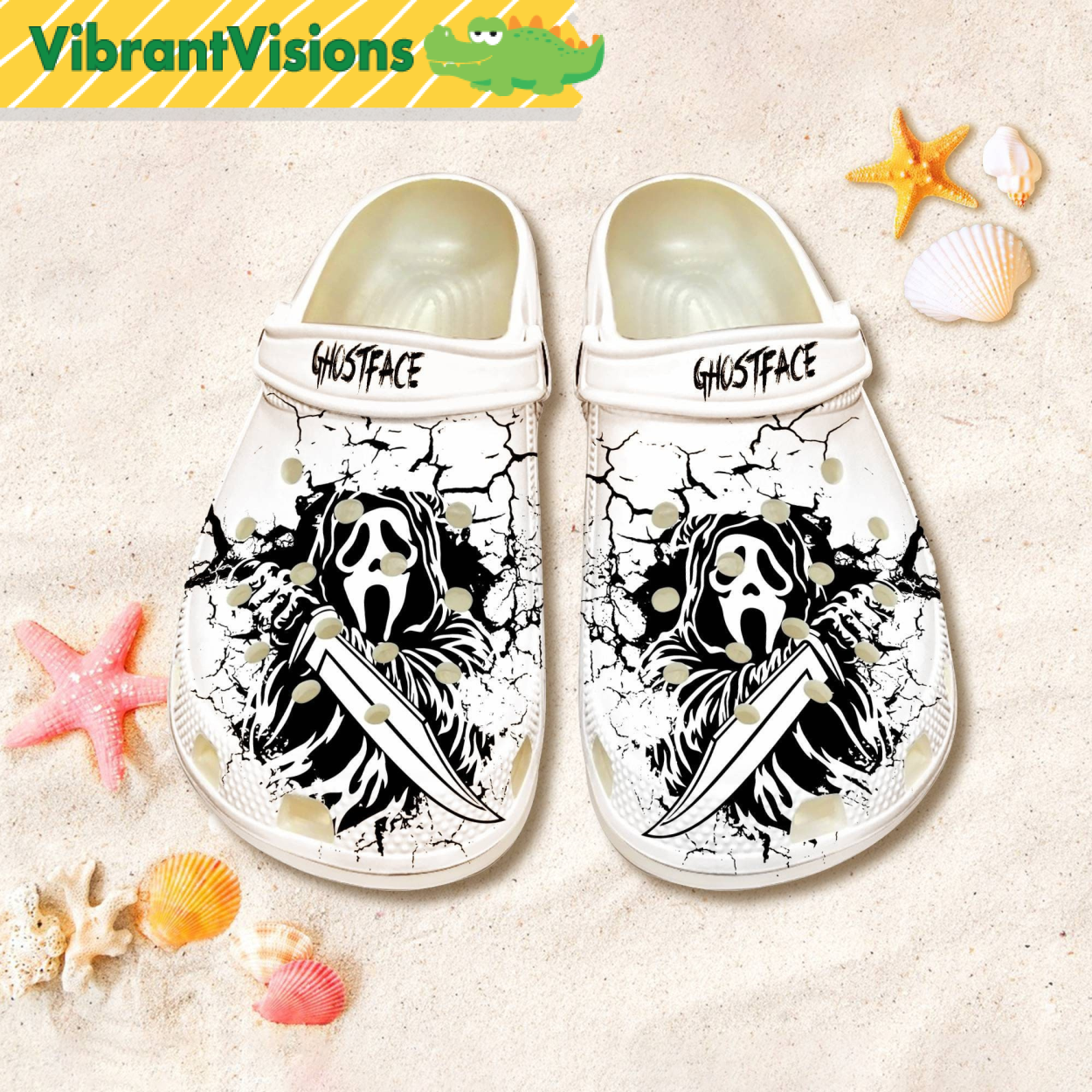 Scream Crocs Ghost Horror Clog Shoes Scream Movie Sandal Shoes Gift For | Inspire Uplift