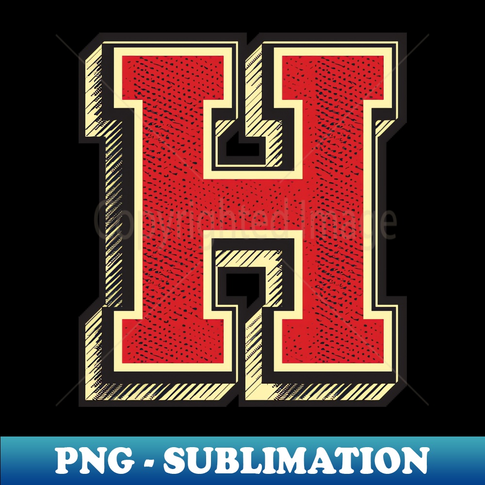 Authentic Vintage Letter H Retro Type Calligraphy Gift Idea | Inspire ...