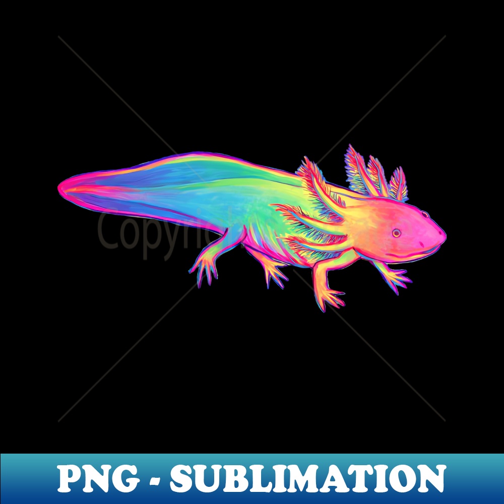 Rainbow Axolotl - Vintage Sublimation PNG Download - Enhance | Inspire ...