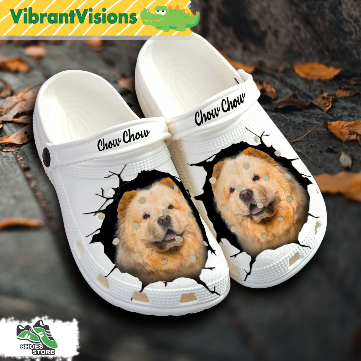 Chow Chow Custom Name Crocs Shoes, Love Dog Crocs | Inspire Uplift