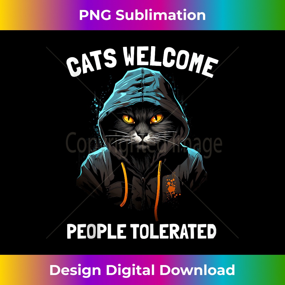 Cats People Tolerated Funny Cat Tank Top Sublimat Inspire