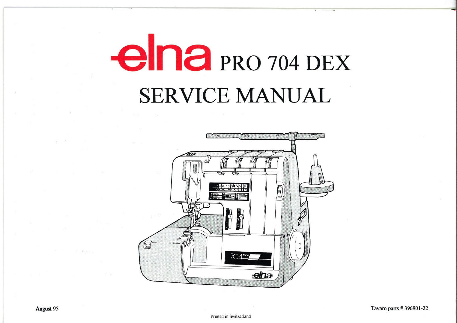 ELNA PRO 704 DEX SERGER SERVICE MANUAL Inspire Uplift