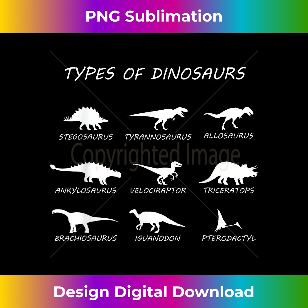 9 Types Of Dinosaurs DINO Paleontology Bespoke Sublimation Inspire