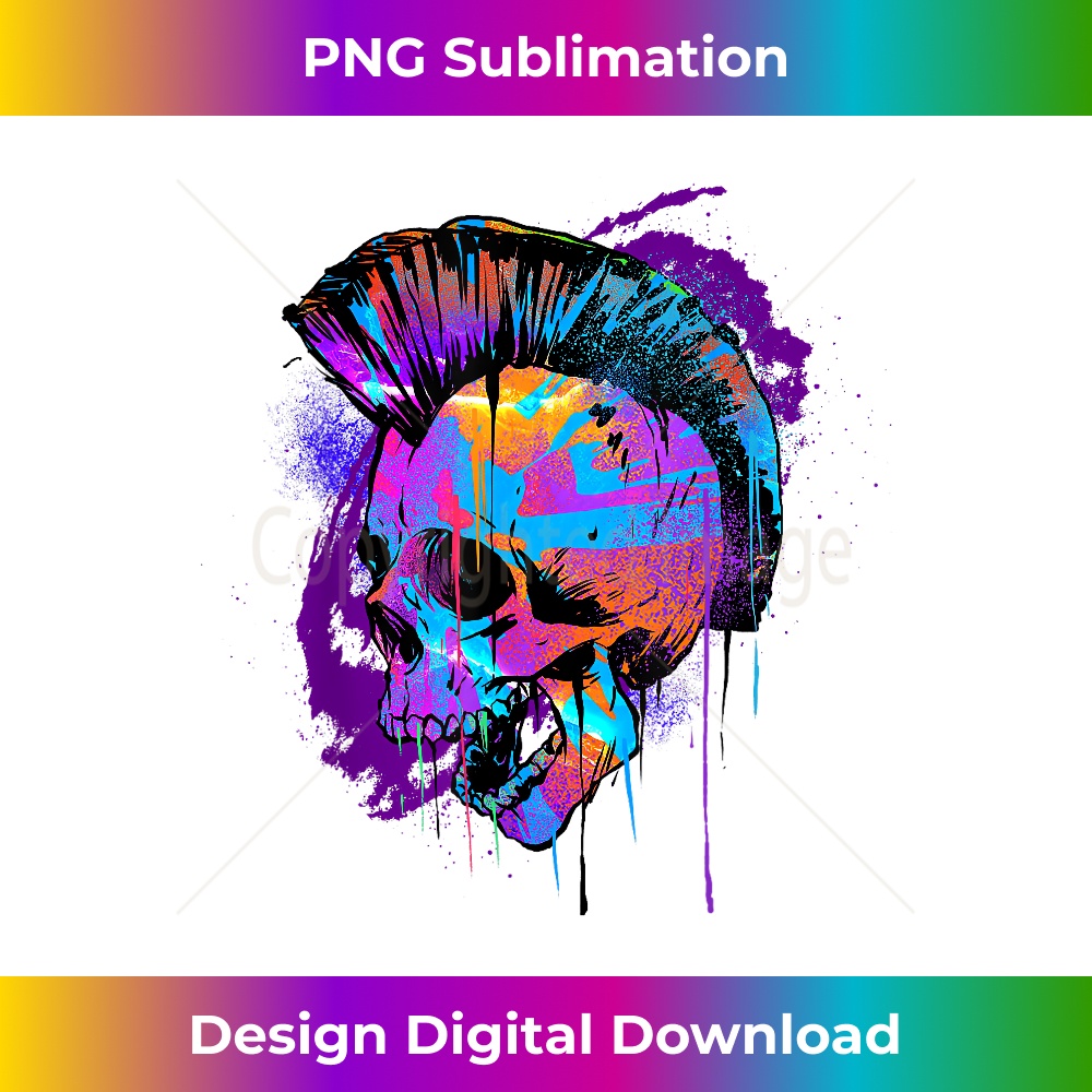 Pop Art Mohawk Skull Punk Rock Band Heavy Metal Rocker Goth | Inspire ...