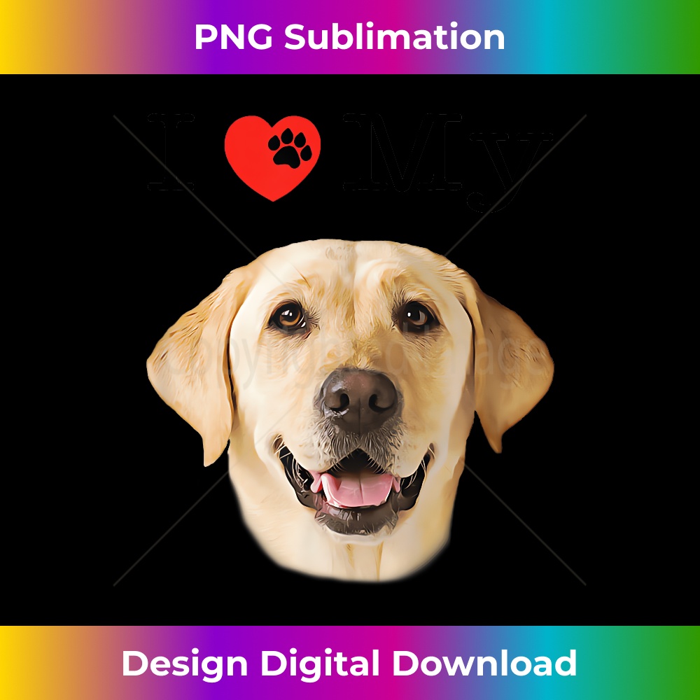 I Heart Love My Yellow Lab Portrait of Labrador Face - Class | Inspire ...