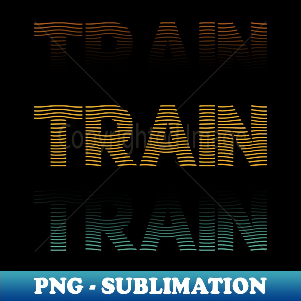 Distressed Vintage - Train - Aesthetic Sublimation Digital F | Inspire ...