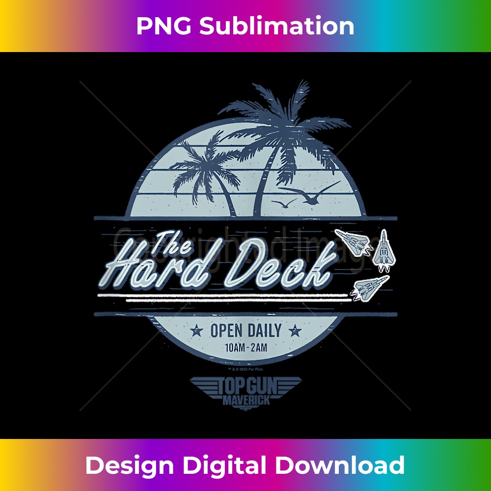 Top Gun Maverick The Hard Deck Palm Trees Logo Tank Top - Ti - Inspire ...