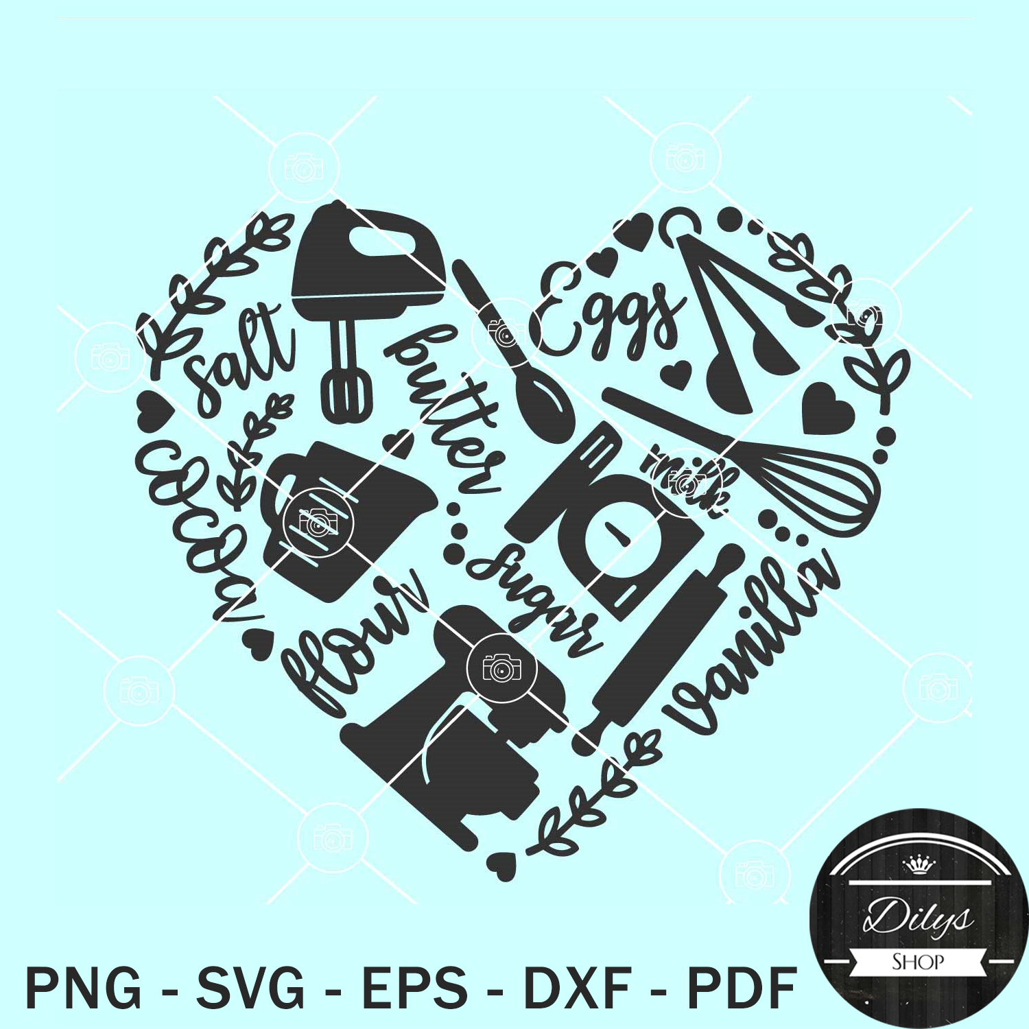 Baking icons heart SVG, Baking heart SVG, Love Baking SVG, P Inspire