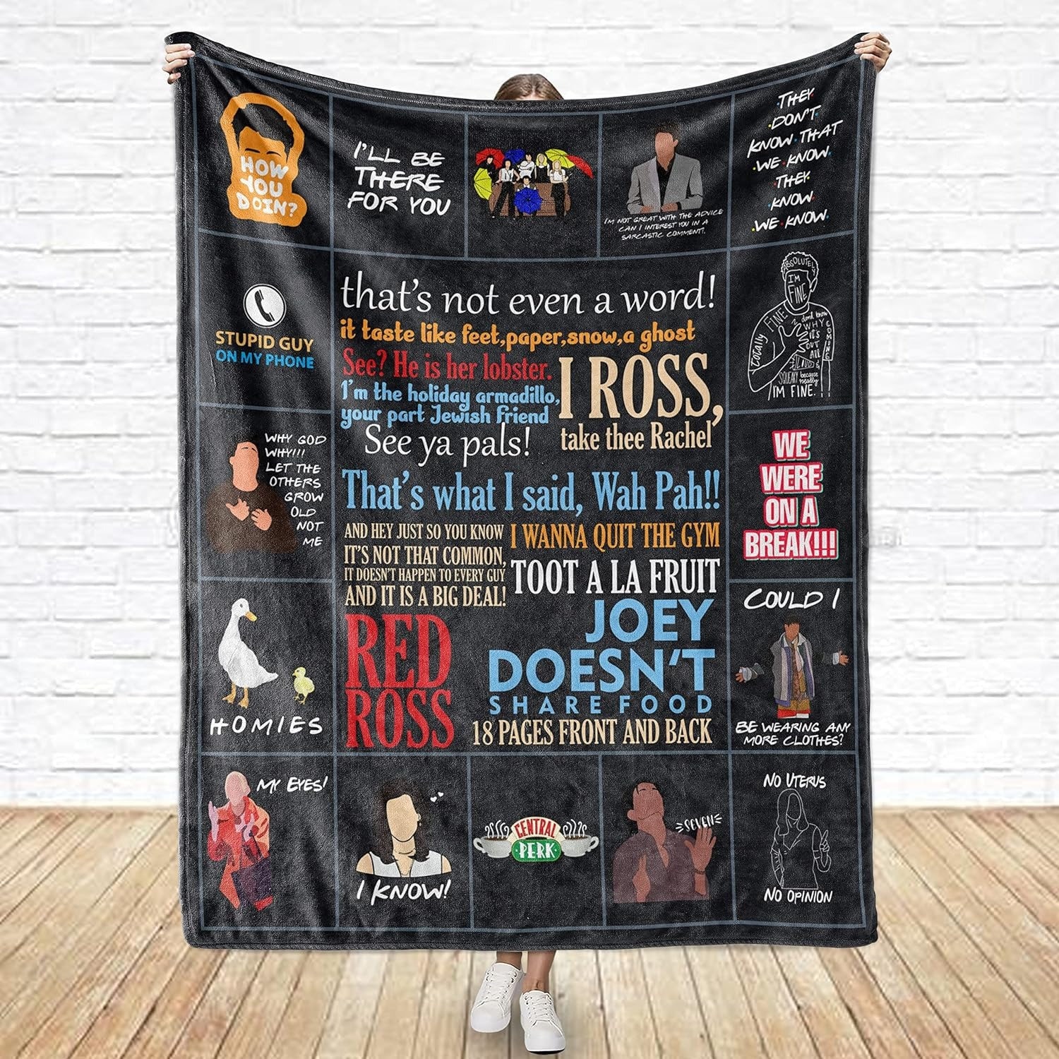 Personalised Friends Blanket Tv Show, Friends Blanket with D Inspire