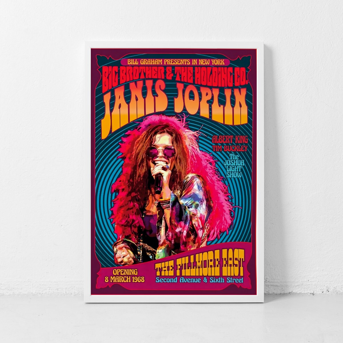 Janis Joplin Music Gig Concert Poster Classic Retro Rock Vin | Inspire ...