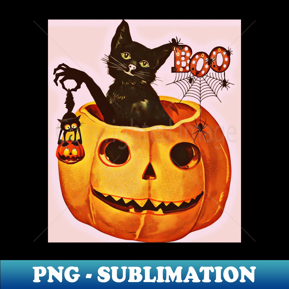 Black Cat Inside Jack O Lantern - Stylish Sublimation Digita | Inspire ...