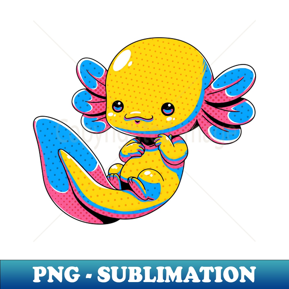 Axolotl Pop Art - Elegant Sublimation PNG Download - Perfect - Inspire ...