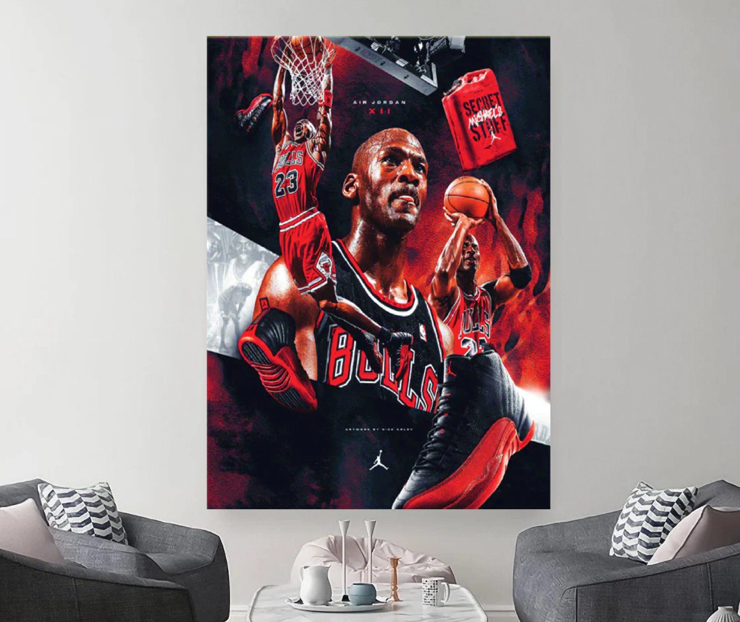 michael jordan canvas painting