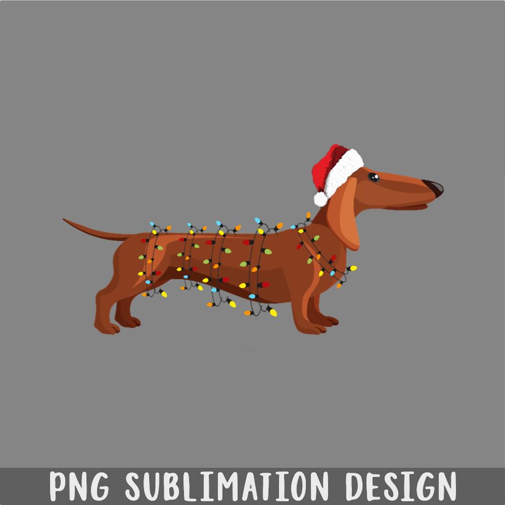Dachshund Wiener Dog Christmas Light PNG, Christmas PNG | Inspire Uplift