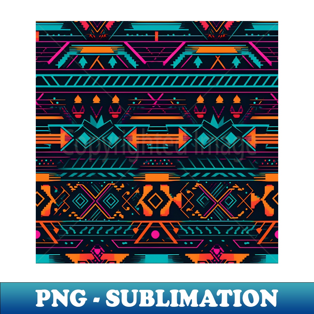 Neon Geometric Pattern - PNG Transparent Sublimation File - | Inspire ...