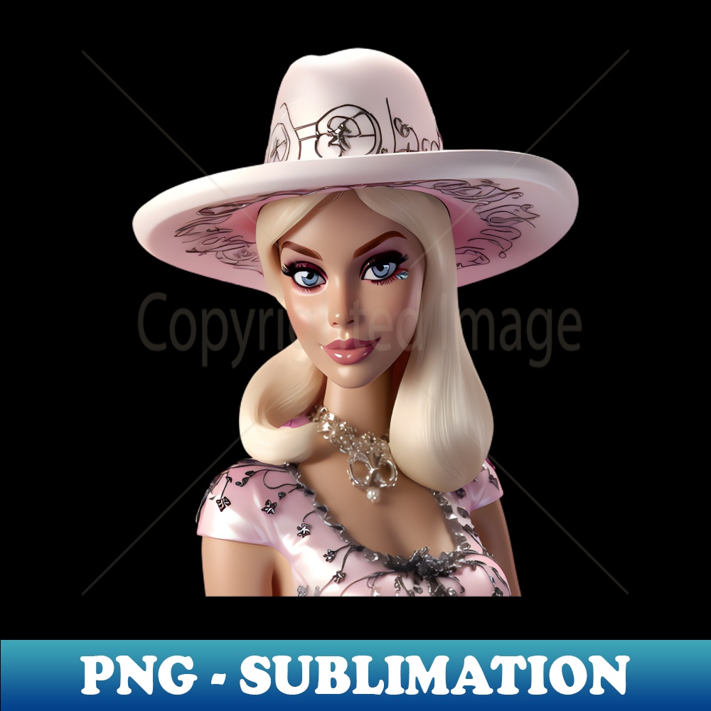Sparkling Cowgirl Barbi - Decorative Sublimation PNG File - | Inspire ...