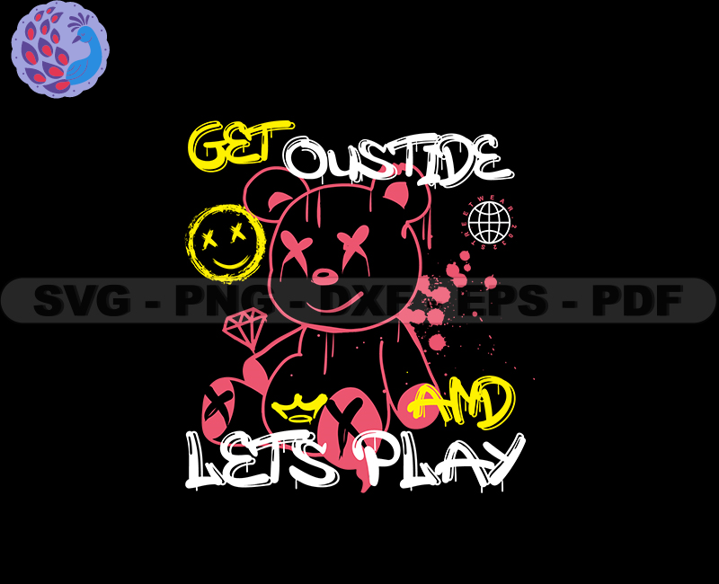 Teddy Bear Stretwear Teddy Bear Tshirt Design Streetwear T Inspire