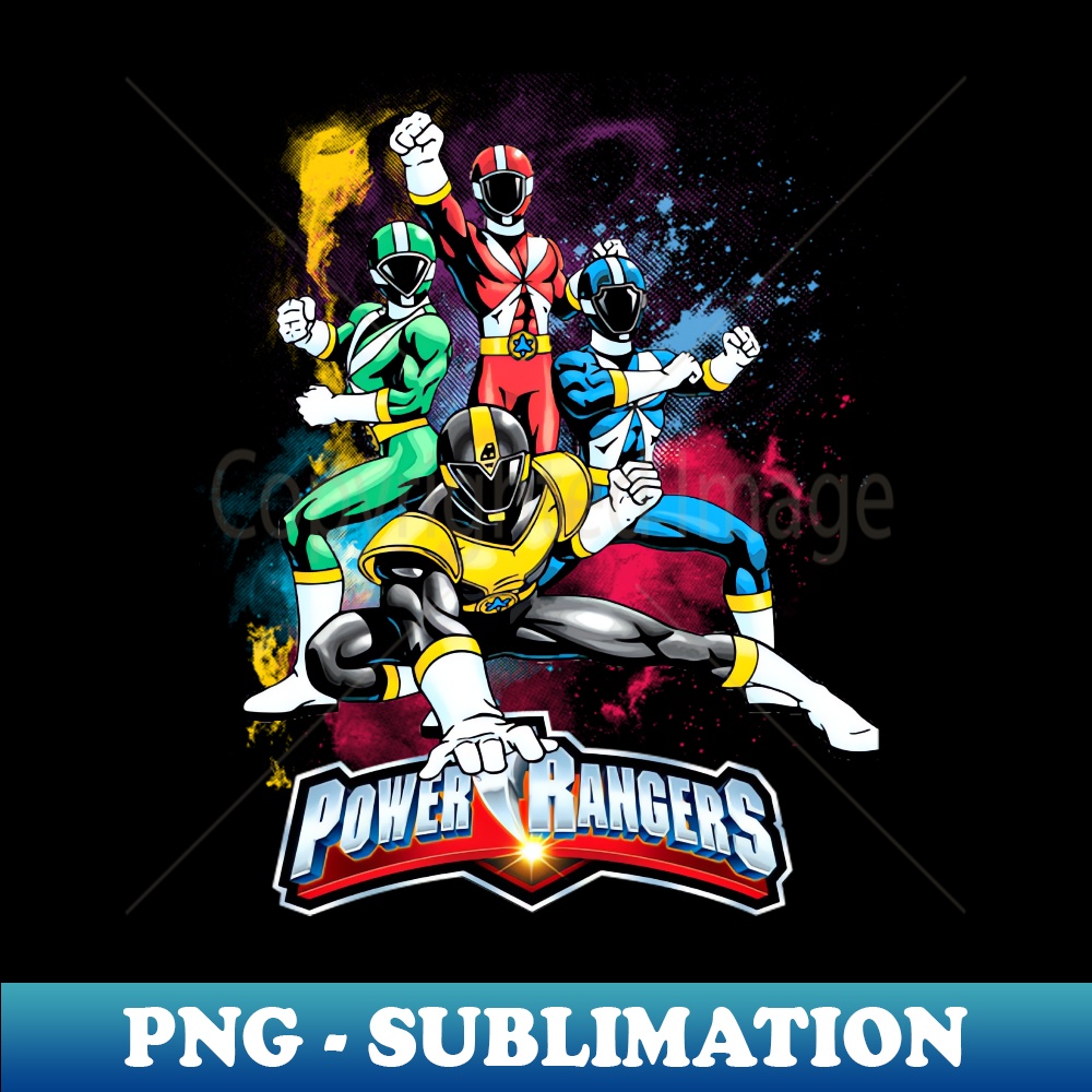Mighty Morphin Power Rangers Uniting For Justice - Retro PNG - Inspire ...