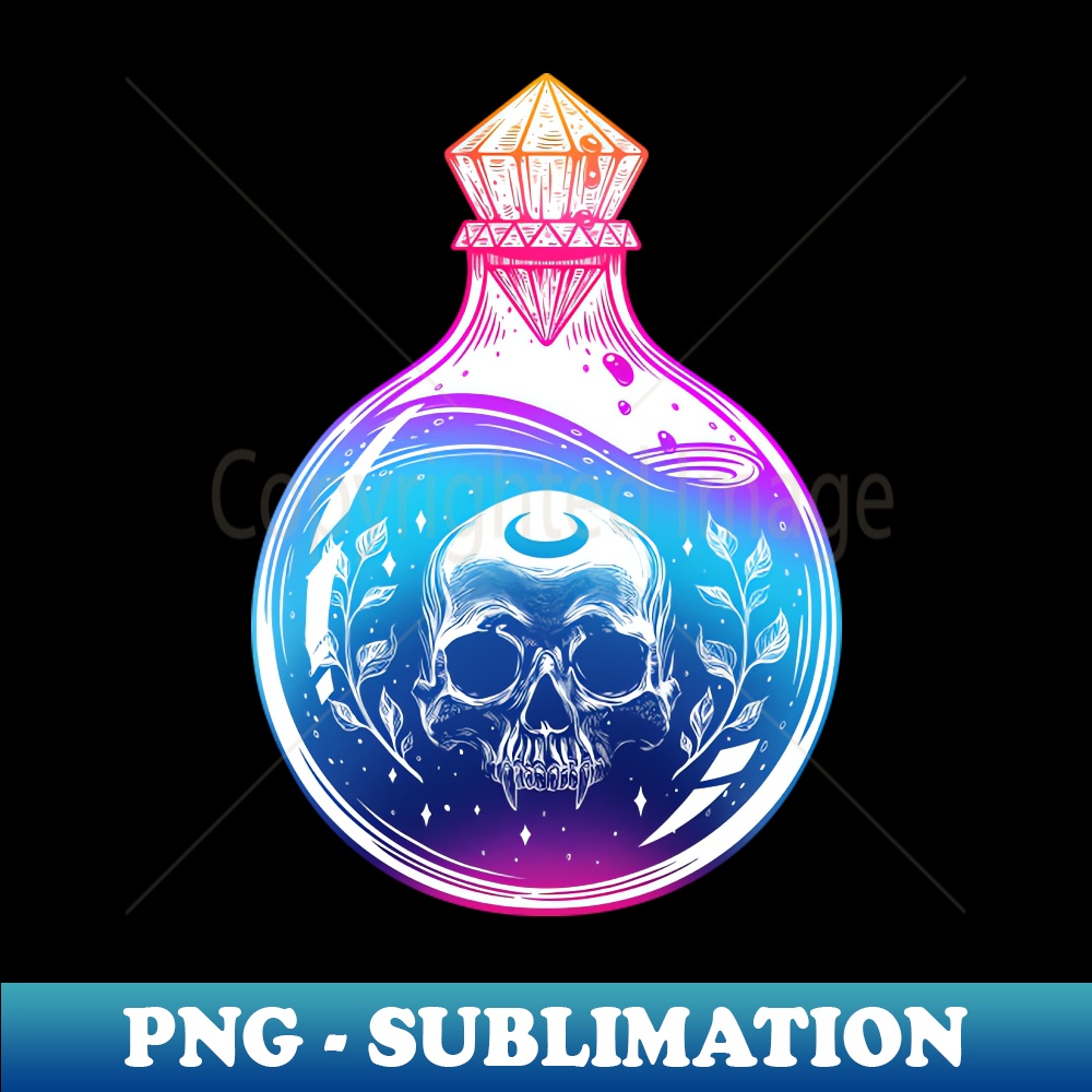 Poison Vampire Skull - PNG Transparent Sublimation Design - - Inspire ...
