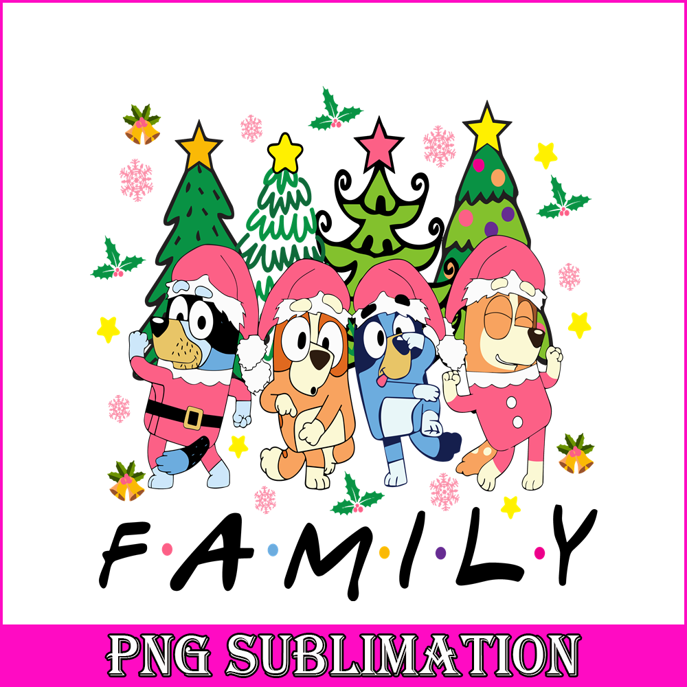 Bluey Santacraft Bluey Family Happy PNG, Christmas Time PNG, Bluey And Santa | Inspire ...
