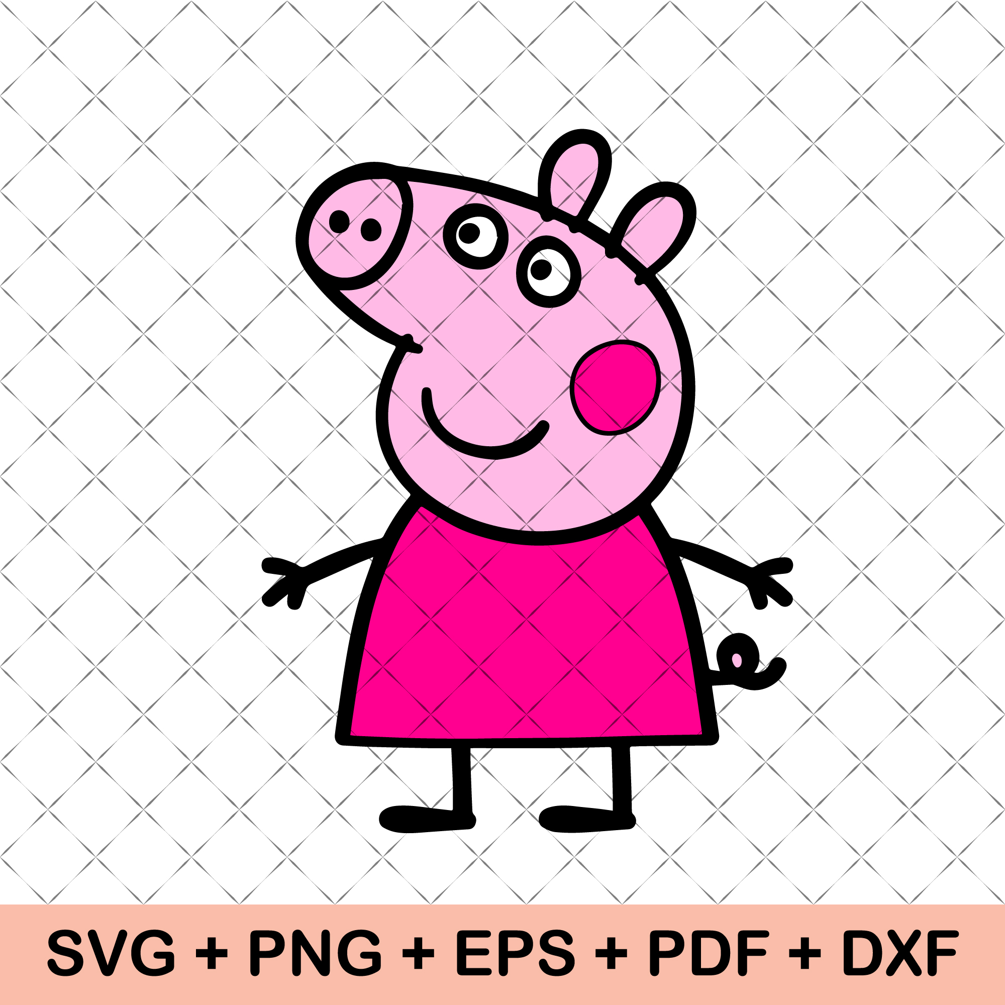 Peppa Pig PNG Bundle, Peppa Pig Clipart, Peppa Pig Cut File, | Inspire ...