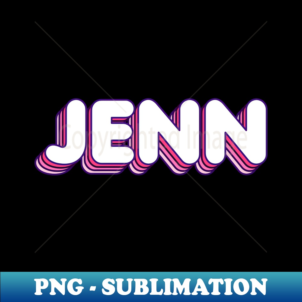 Pink Layers Jenn Name Label PNG Transparent Sublimation De Inspire