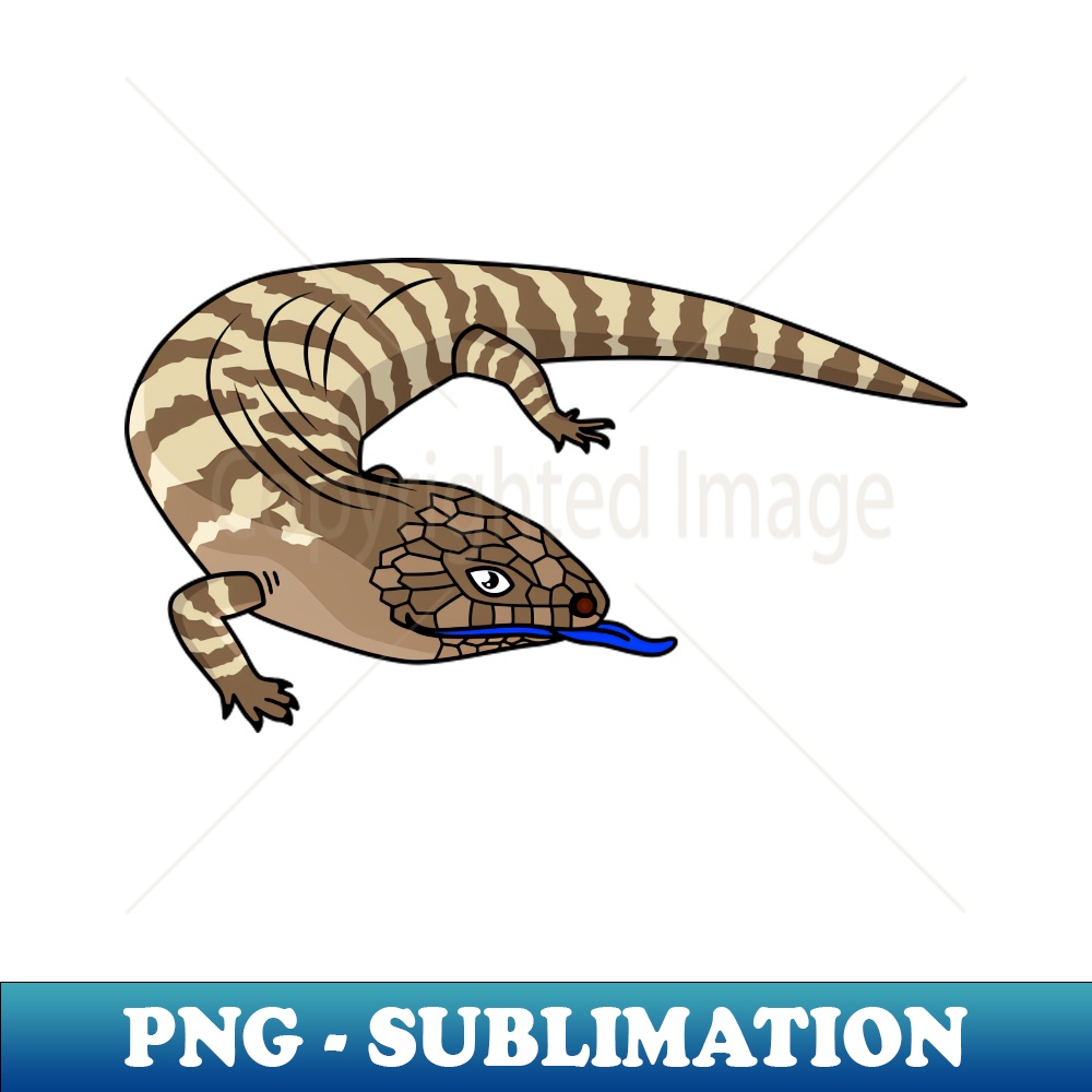 Blue tongue lizard reptile cartoon Signature Sublimation P Inspire