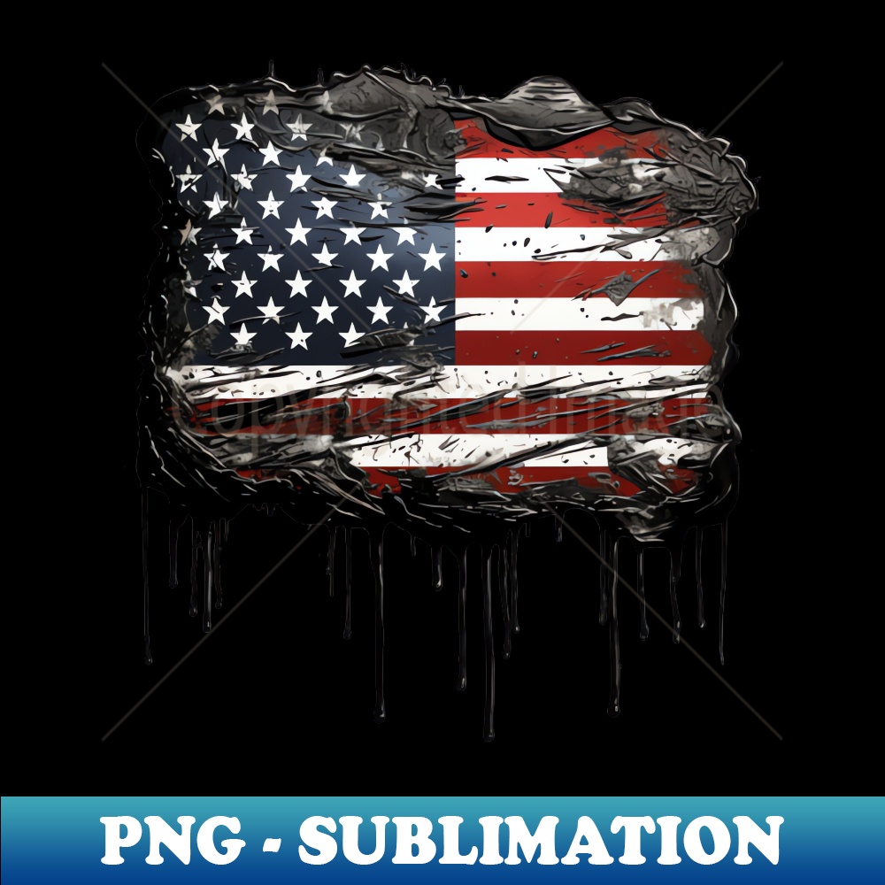 American flag - PNG Transparent Sublimation Design - Perfect - Inspire
