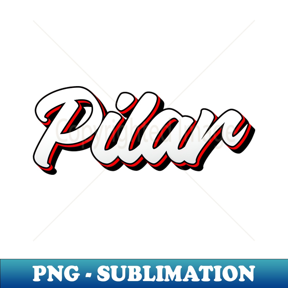 Pilar name - cool 70s retro font - Premium Sublimation Digit | Inspire ...