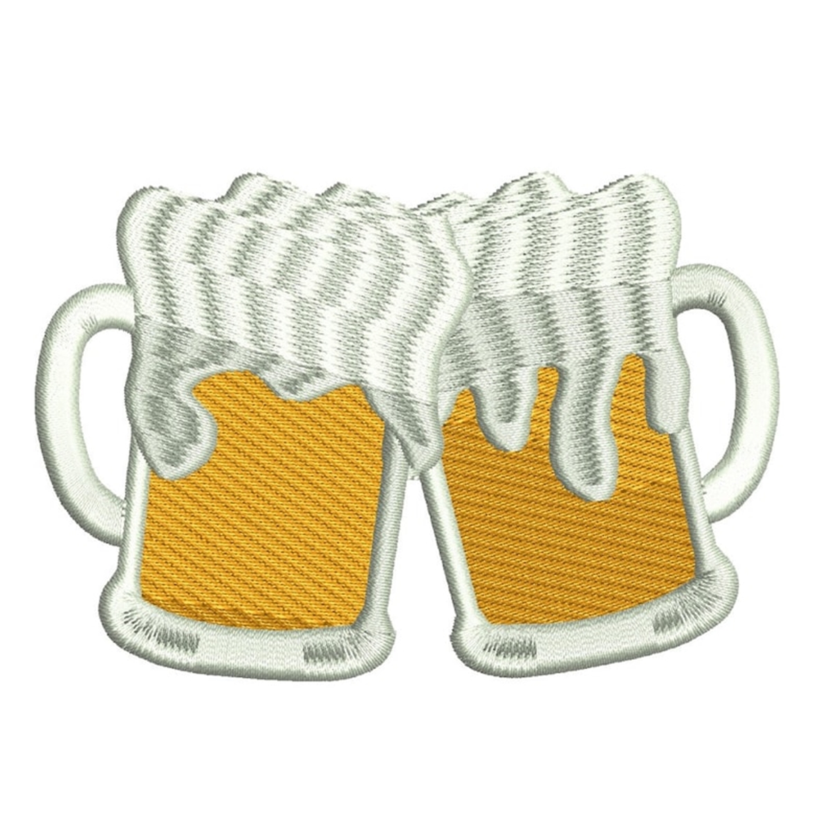 Beer Mugs Embroidery Design. Beer Mug Silhouette Embroidery. Inspire