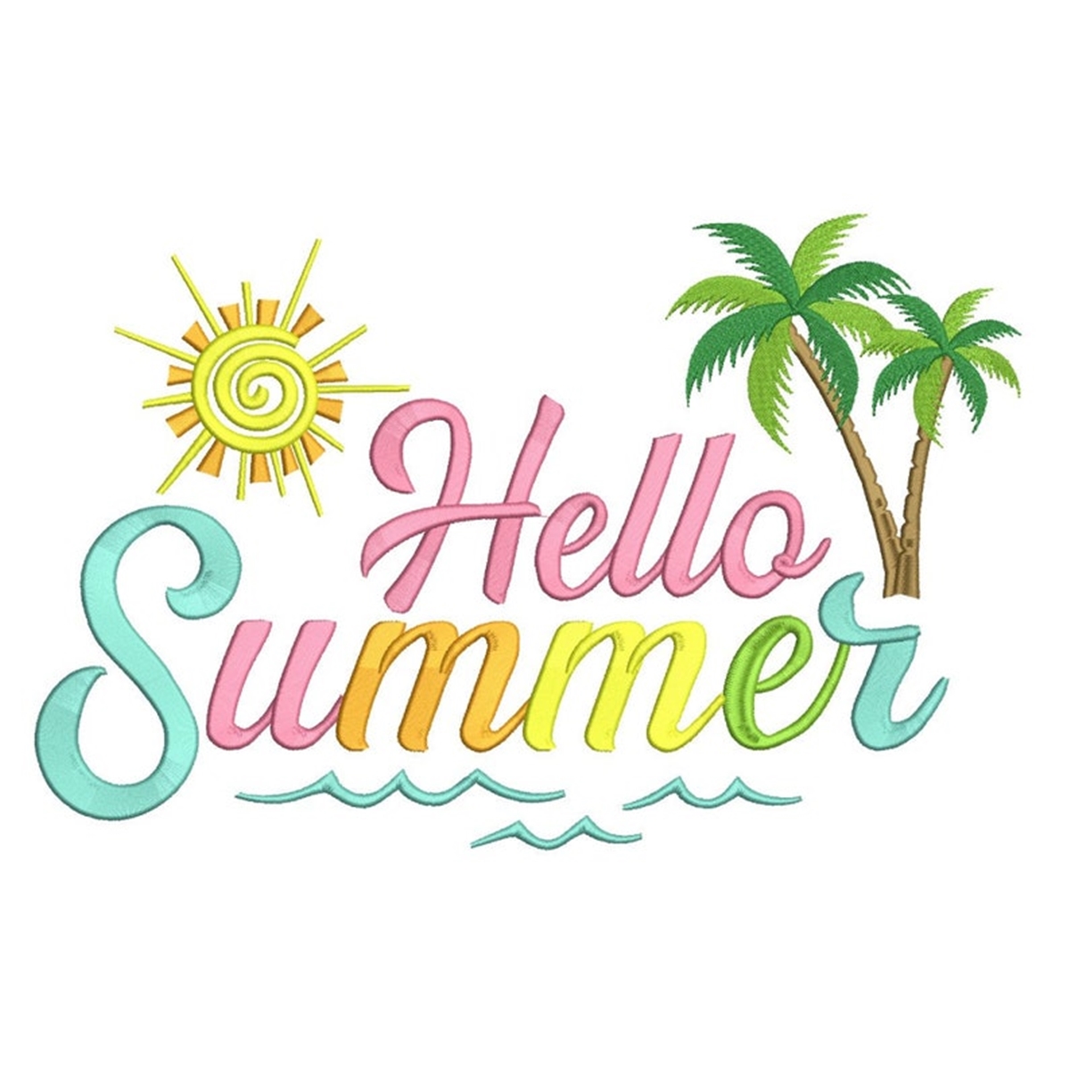 Summer Embroidery Design, Machine embroidery design. | Inspire Uplift