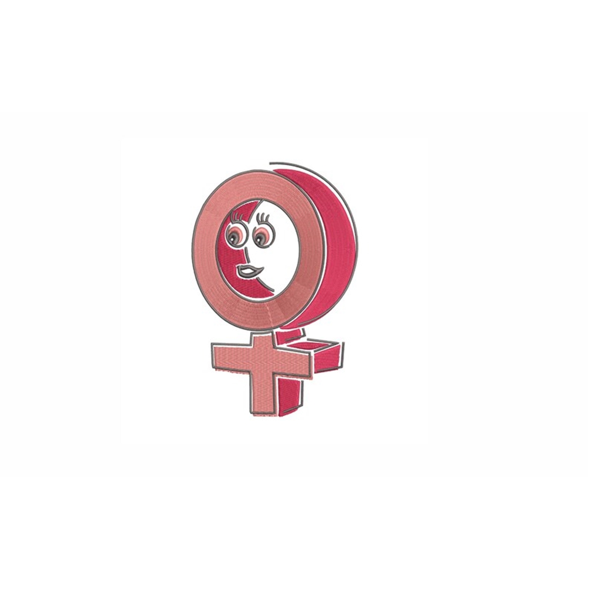 Female Sign Machine Embroidery Design. 3 sizes. Gender symbo - Inspire ...