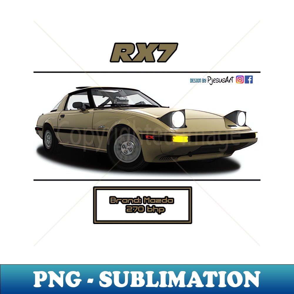 Mazda RX7 FB Light Beige - PNG Transparent Digital Download | Inspire ...
